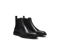 BOSS Chelsea Boots aus poliertem Leder mit Signature-Naht - Style Calev_Cheb_ltfb, 50552527 Schwarz 44