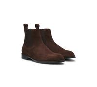BOSS Chelsea Boots aus Veloursleder mit elastischen Einsätzen - Style Tayil_Cheb_sdN, 50548229 Dunkelbraun 42.5