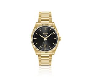 BOSS Cheswick goldfarbene Uhr mit geriffelter Lünette - Style CHESWICK, 58733269 Goldfarben ONESI