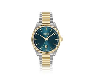 BOSS Cheswick zweifarbige Uhr mit geriffelter Lünette - Style CHESWICK, 58733268 Silberfarben ONESI