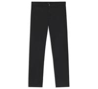 BOSS Regular-Fit Hose aus elastischem Baumwoll-Satin - Style Chino-Regular-1, 50534378 Schwarz 29/32