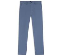 BOSS Regular-Fit Hose aus elastischem Baumwoll-Satin - Style Chino-Regular-1, 50534378 Blau 33/34