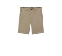 BOSS Slim-Fit Shorts aus elastischem Baumwoll-Twill - Style Chino-slim-Shorts, 50536723 Hellbraun 34