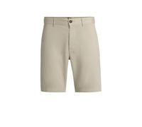 BOSS Slim-Fit Shorts aus elastischem Baumwoll-Twill - Style Chino-slim-Shorts, 50536723 Hellbeige 30