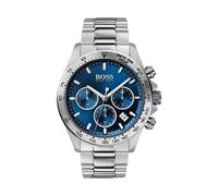 Hugo Boss Herren Hero Sport Lux Uhr HB1513755 - Blaues Zifferblatt, Edelstahl 43 mm, silbernes Armband, Chronograph, Tachymeter