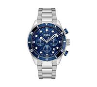 Chronograph BOSS "BOSS CHRONOMATIX", blau (silberfarben, blau), Armbanduhren, Herren, Chronograph, Quarzuhr, Armbanduhr, Herrenuhr, Edelstahlarmband, analog, Tag (53710455-0) silberfarben, blau