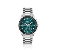 BOSS Chronograph mit Gliederarmband und grünem, gerilltem Zifferblatt - Style STRIKE, 58244945 Silberfarben ONESI