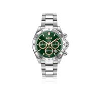 BOSS Chronograph mit grünem Zifferblatt und Edelstahlarmband - Style HERO 2.0, 58564951 Silberfarben ONESI