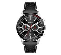 BOSS Chronograph Quarz Uhr für Herren Kollektion Allure mit Schwarzes Lederarmband - 1513920