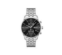 BOSS Chronograph Quarz Uhr für Herren Kollektion Associate mit Silbernes Edelstahlarmband - 1513869