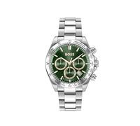 BOSS Chronograph mit grünem Zifferblatt und Edelstahlarmband - Style HERO 2.0, 58564951 Silberfarben ONESI