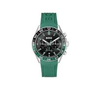 BOSS Chronograph Quarz Uhr für Herren Kollektion Runner Chrono LE mit Türkisgrün Silikonarmband - 1514246