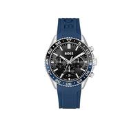 BOSS Chronograph Quarz Uhr für Herren Kollektion Runner mit Edelstahl- oder Silikonarmband