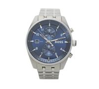 BOSS Chronograph mit blauem Zifferblatt und Edelstahlarmband - Style SKYTRAVELLER, 58564955 Silberfarben ONESI