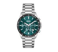 BOSS Chronograph Quarz Uhr für Herren Kollektion Strike Chrono mit Silbernes Edelstahlarmband - 1514241