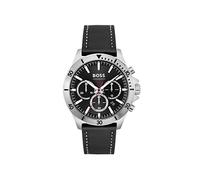 BOSS Chronograph Quarz Uhr für Herren Kollektion TROPER mit Schwarzes Lederarmband - 1514055
