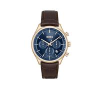 BOSS Chronograph Quarz Uhr für Herren mit Braunes Lederarmband - 1514050