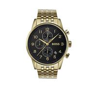 BOSS Chronograph Quarz Uhr für Herren mit Gelbgoldfarbenes Edelstahlarmband - 1513531