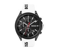 BOSS Chronograph Quarz Uhr für Herren mit Weisses Silikonarmband - 1513718