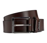 BOSS Herren Gürtel Cole-Ant – italienisches Leder mit Logo-Schlaufe Dunkelbraun 115