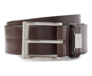 BOSS Connio Leather Belt W120 Dark Brown