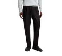 Relaxed Fit Bundfaltenhose mit elastischem Bund 48 men Black