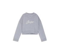 BOSS Cropped-Pullover aus Baumwolle mit gesticktem Logo-Schriftzug - Style C_Finevra, 50543979 Hellgrau XL