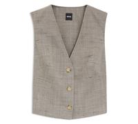 BOSS Cropped Weste aus Woll-Mix - Style Julinia-Crop, 50558296 Beige gemustert 46