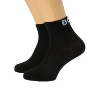 BOSS Zweier-Pack kurze Socken mit Kontrast-Logos - Style 2P SH Logo CC W, 50502066 Schwarz 35-38