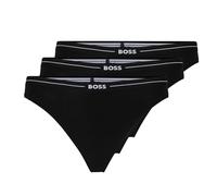 Hugo Boss Dreier-Pack Slips Style 3P BRIEF 50510016 - Stretch-Baumwolle, Logo-Bund, Schwarz XS