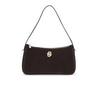 BOSS Damen BEYOND S SH.B U Umhängetasche aus Veloursleder mit metallenen Double-B-Monogramm Dunkelbraun Stck