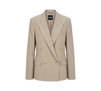 BOSS Regular Fit Blazer aus reiner Schurwolle Modell 'JALETO9' in Beige, Größe 42
