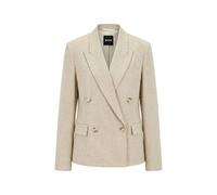 BOSS Regular-Fit Blazer aus strukturiertem Slub-Gewebe - Style Jaleto9, 50566373 Hellbeige 34