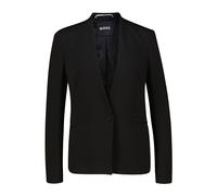 BOSS Kragenloser Regular-Fit Blazer mit Metall-Knopf - Style Jemma1, 50541998 Schwarz 44