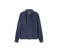 BOSS Bluse in Denim-Optik mit Schal-Detail - Style C_Betilla, 50566353 Blau 38
