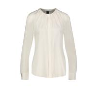 BOSS Kragenlose Regular-Fit Bluse aus Stretch-Seide - Style Banorah, 50538481 Weiß 36