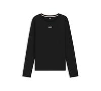 BOSS Longsleeve mit Label-Print in Black, Größe XL