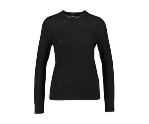 BOSS Damen Feinstrickpullover aus Merinowolle FERPINA, schwarz, Gr. L