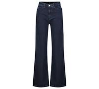 High-waist-Jeans BOSS ORANGE "Marlene High Rise Premium Damenmode", Damen, Gr. 28, Länge 32, blau (dunkelblau 402), Denim/Jeans, Obermaterial: 100% Baumwolle, unifarben, casual, weit normal, Jeans, Wi
