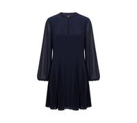 BOSS Kurzes Kleid mit Plissee-Einsätzen - Style Donottati, 50571457 Dunkelblau 36