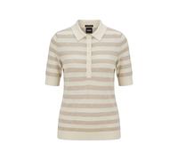 BOSS Damen Kurzarm-Pullover aus Wolle, braun, Gr. XL