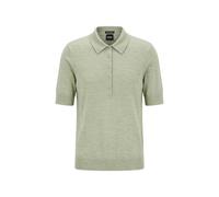 BOSS Damen Kurzarm-Pullover aus Wolle, mint, Gr. M