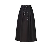 BOSS Maxirock aus Baumwoll-Popeline mit Ösengürtel - Style C_Vidol, 50559088 Schwarz 34
