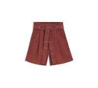 BOSS Orange Regular Fit Shorts aus Baumwoll-Mix Modell 'C_TULINA' in Rostrot, Größe 38