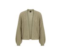 BOSS Relaxed-Fit Strickjacke mit offener Strickstruktur - Style C_Furgovia_1, 50566867 Grün XS