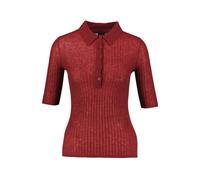 BOSS Orange Feinstrick-Poloshirt mit Schurwoll-Anteil Damen bordeaux, XL