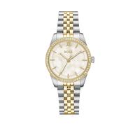 Quarzuhr BOSS "GRACEFUL", gold (silberfarben, goldfarben), Armbanduhren, Damen, Quarzuhr, Armbanduhr, Damenuhr, Edelstahlarmband, analog, Glaskristalle (18259450-0) silberfarben, goldfarben