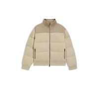 BOSS Daunenjacke aus Wolle und Kaschmir mit Veloursleder-Details - Style L-Heath, 50550028 Hellbeige S