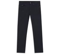BOSS Delaware Slim-Fit Hose aus elastischem Baumwoll-Satin - Style H-Delaware5, 50539293 Dunkelblau 34/30