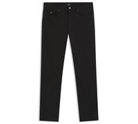 BOSS Delaware Slim-Fit Hose aus elastischem Baumwoll-Satin - Style H-Delaware5, 50539293 Schwarz 33/30